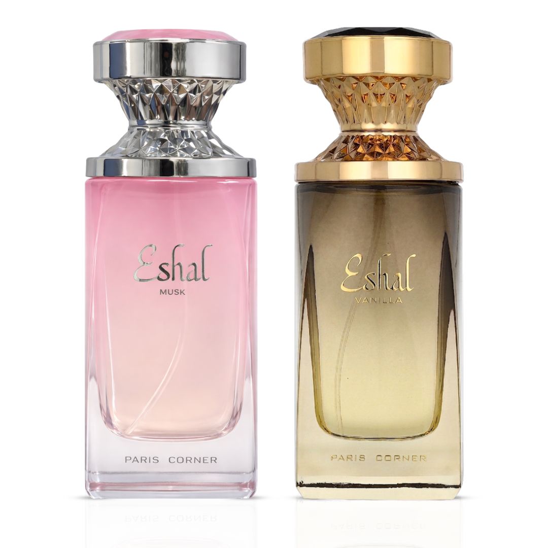 Eshal Musk & Eshal Vanilla Eau de Parfum Sprays 100ml (3.4 oz) by
