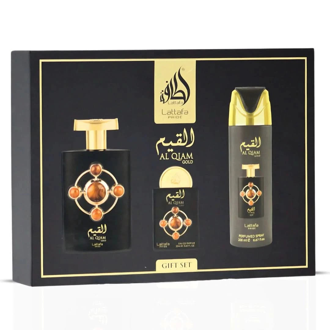 Lattafa PRIDE AL QIAM GOLD ギフトセット　正規品 Al Qiam Gold 3-Piece Perfume Gift Set by Lattafa Pride | Intense Oud