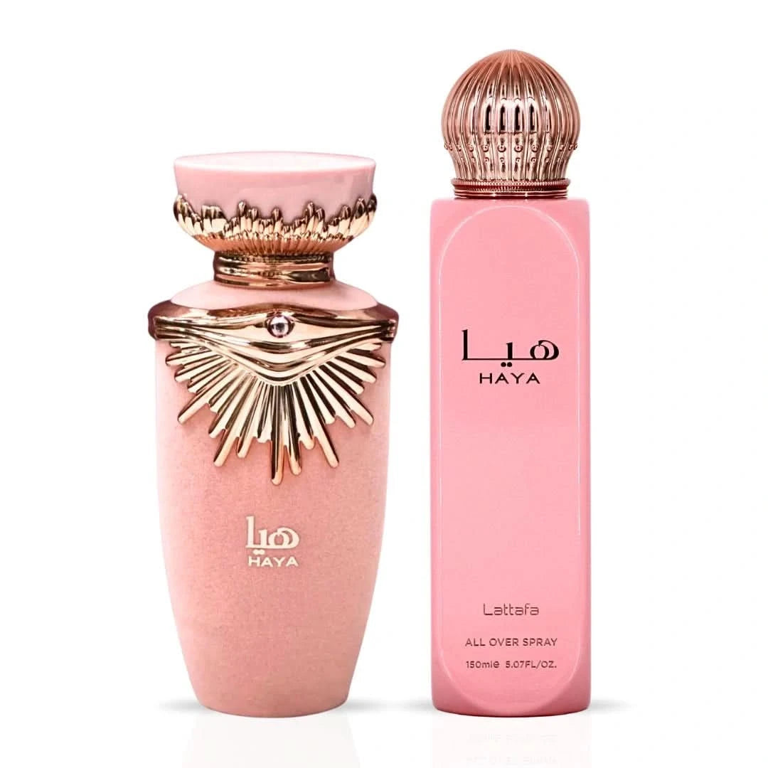 Haya Eau de Parfum Spray 100ml & All Over Spray 150ml by | Intense Oud